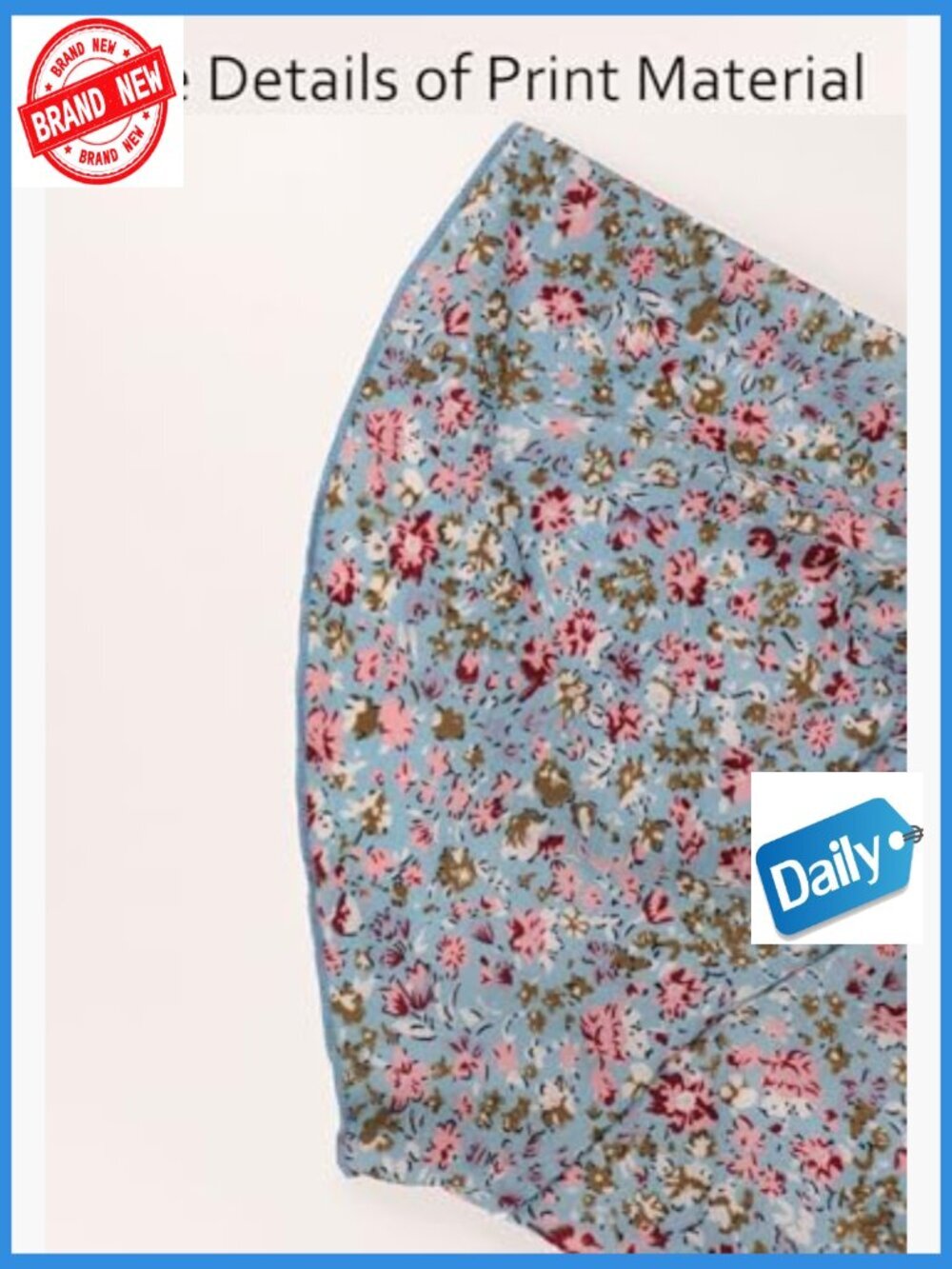 Boho Floral V-Neck Short Sleeve Blouse, Loose Fit, 100% Polyester Chiffon - Picture 6 of 7
